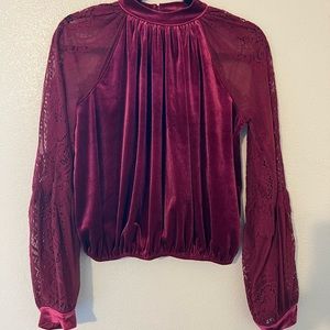 Velvet and Lace Free People top